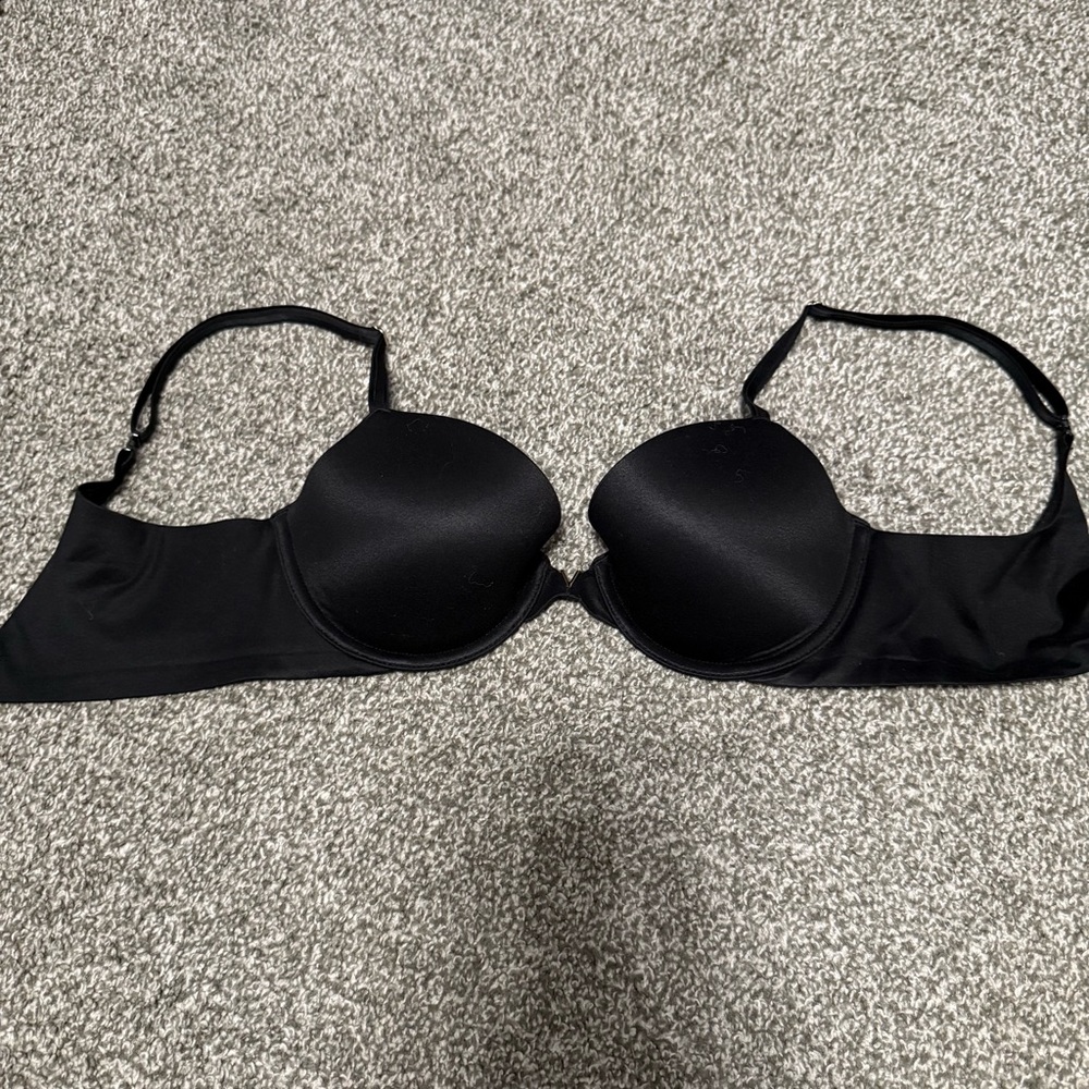 Victorias Secret Black Body Lined Demi Bra Size 32D